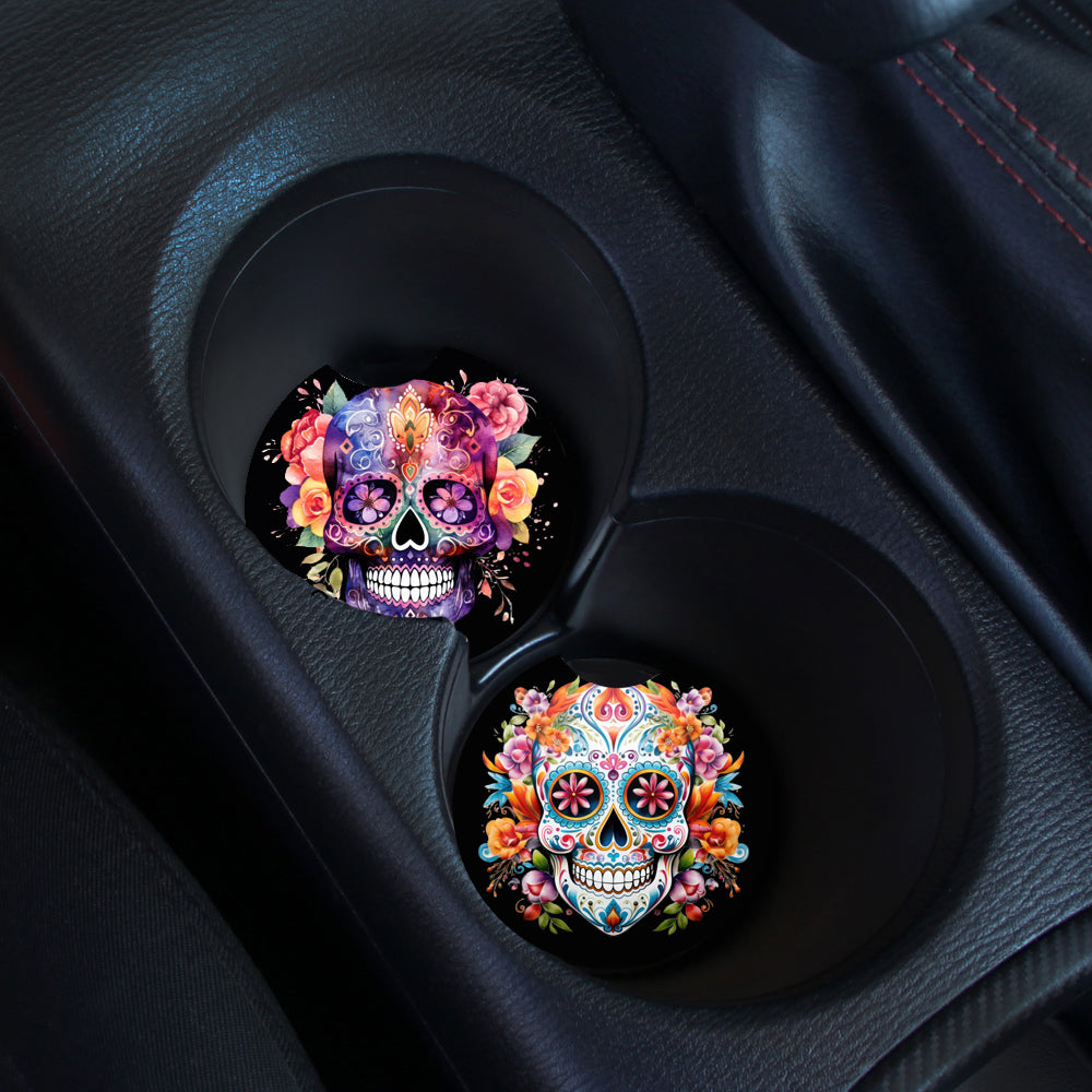 Day of the Dead Car Coasters - Choose from Ceramic or Neoprene
