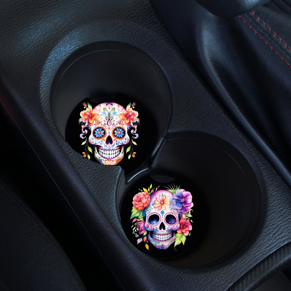 Day of the Dead Car Coasters - Choose from Ceramic or Neoprene
