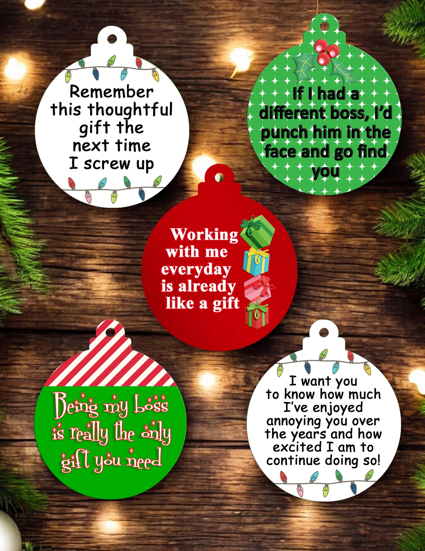 Boss Ceramic Holiday Ornament