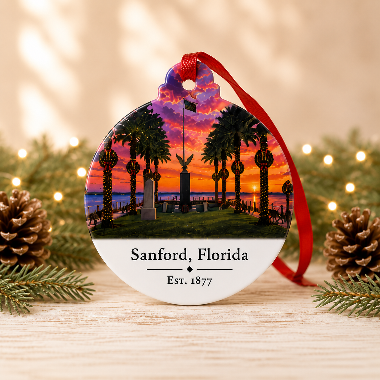 Sanford, FL Monument Ceramic Ornament
