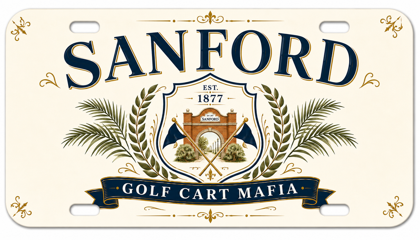 Sanford, FL Golf Cart Mafia License Plate