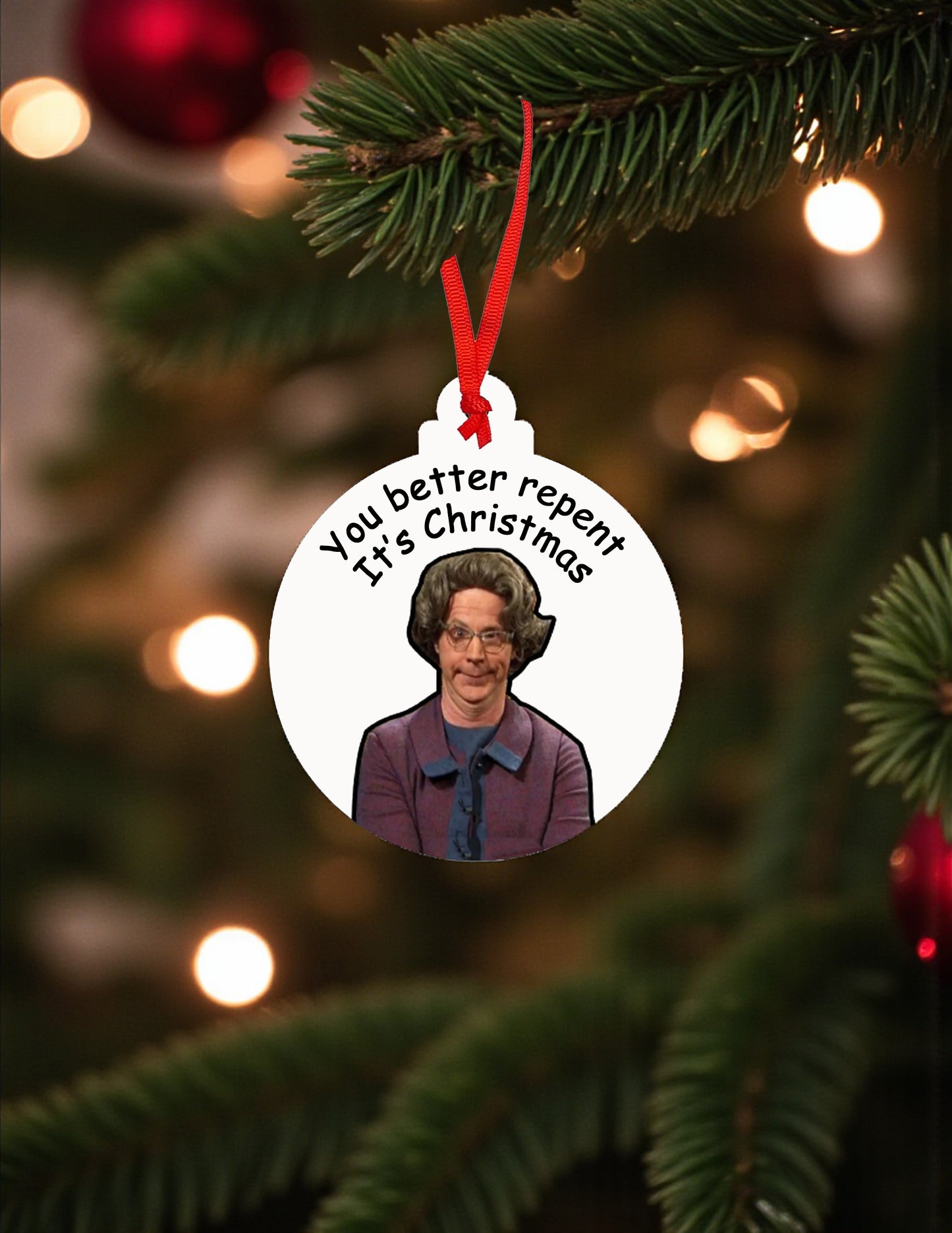 SNL Church Lady Ceramic Ornament