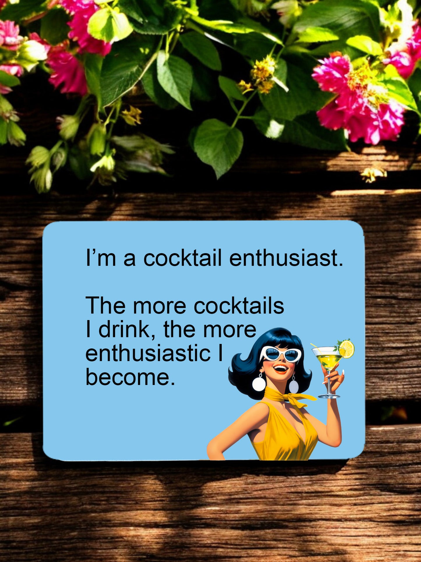 Retro Cocktail Enthusiast Magnet