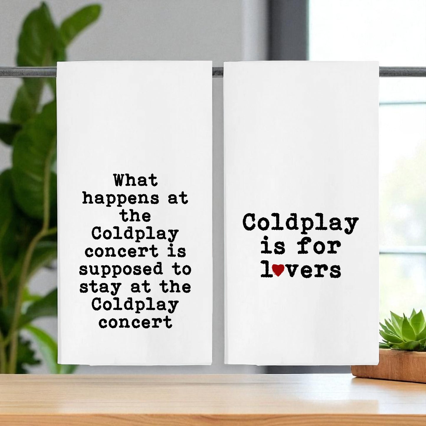 Coldplay Tea Towels - Set of 2!