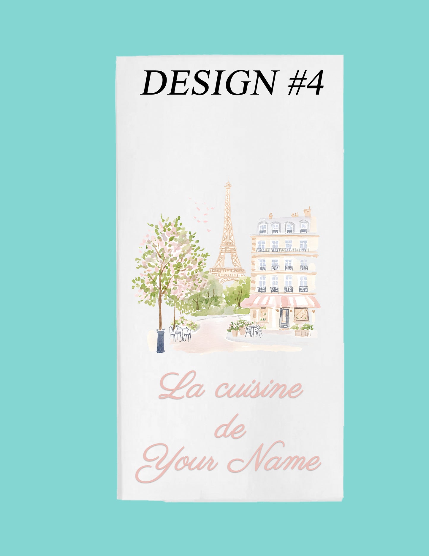 Customized Paris Watercolor Tea Towels