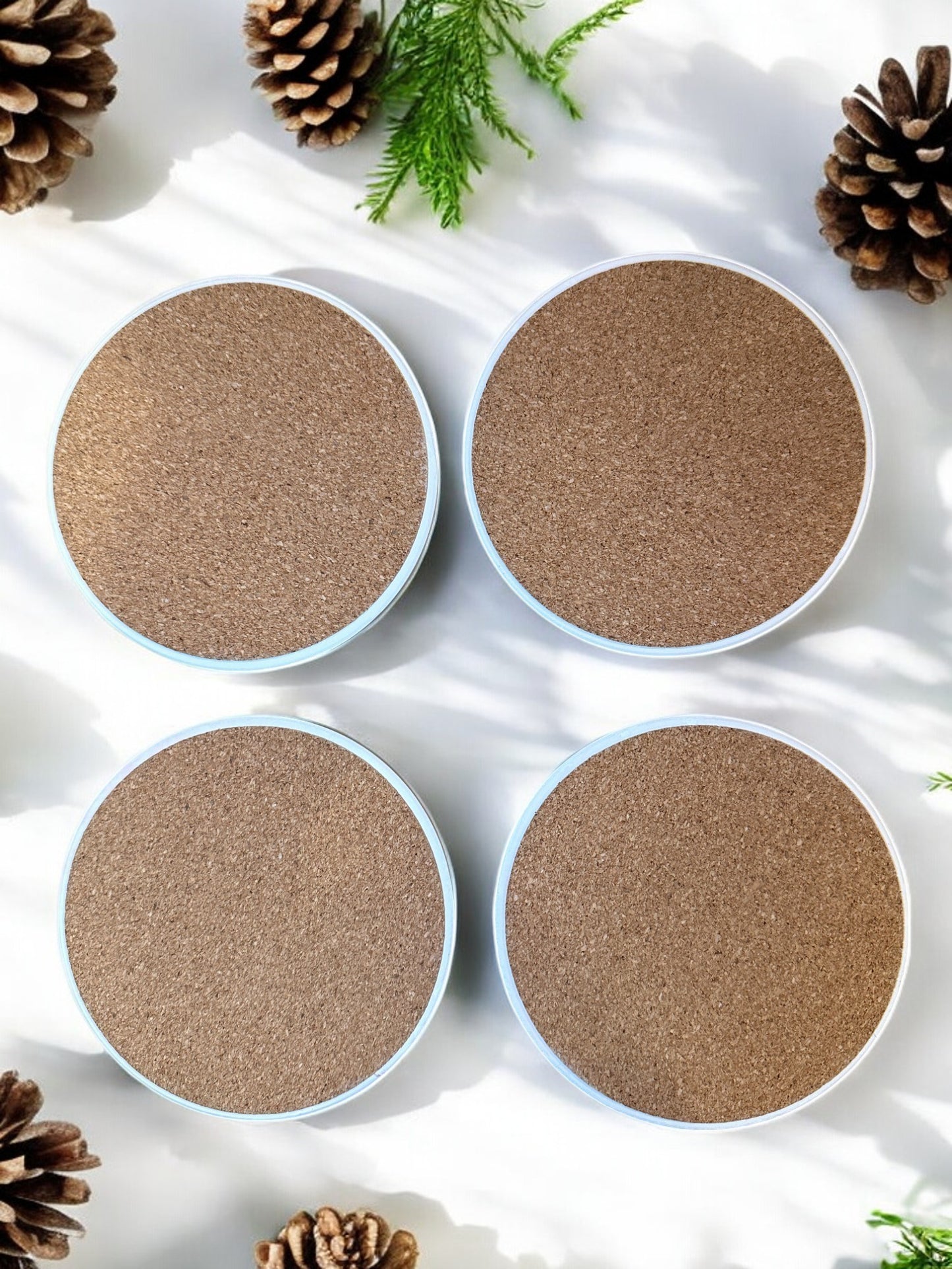 Christmas Gingerbread People Ceramic Coasters - Set of 4!