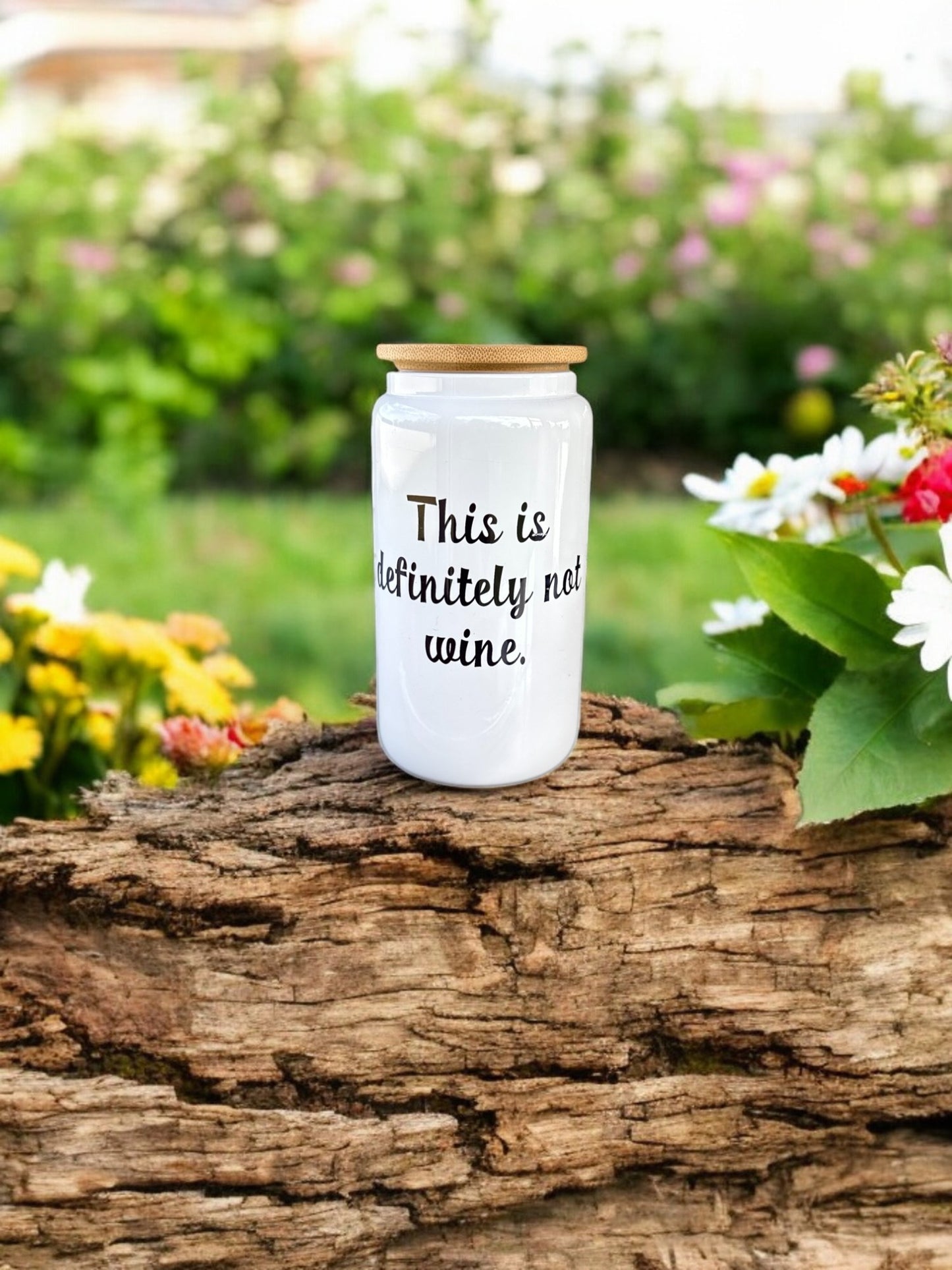 16 oz. Glass Tumbler "This is Definitely Not Wine"