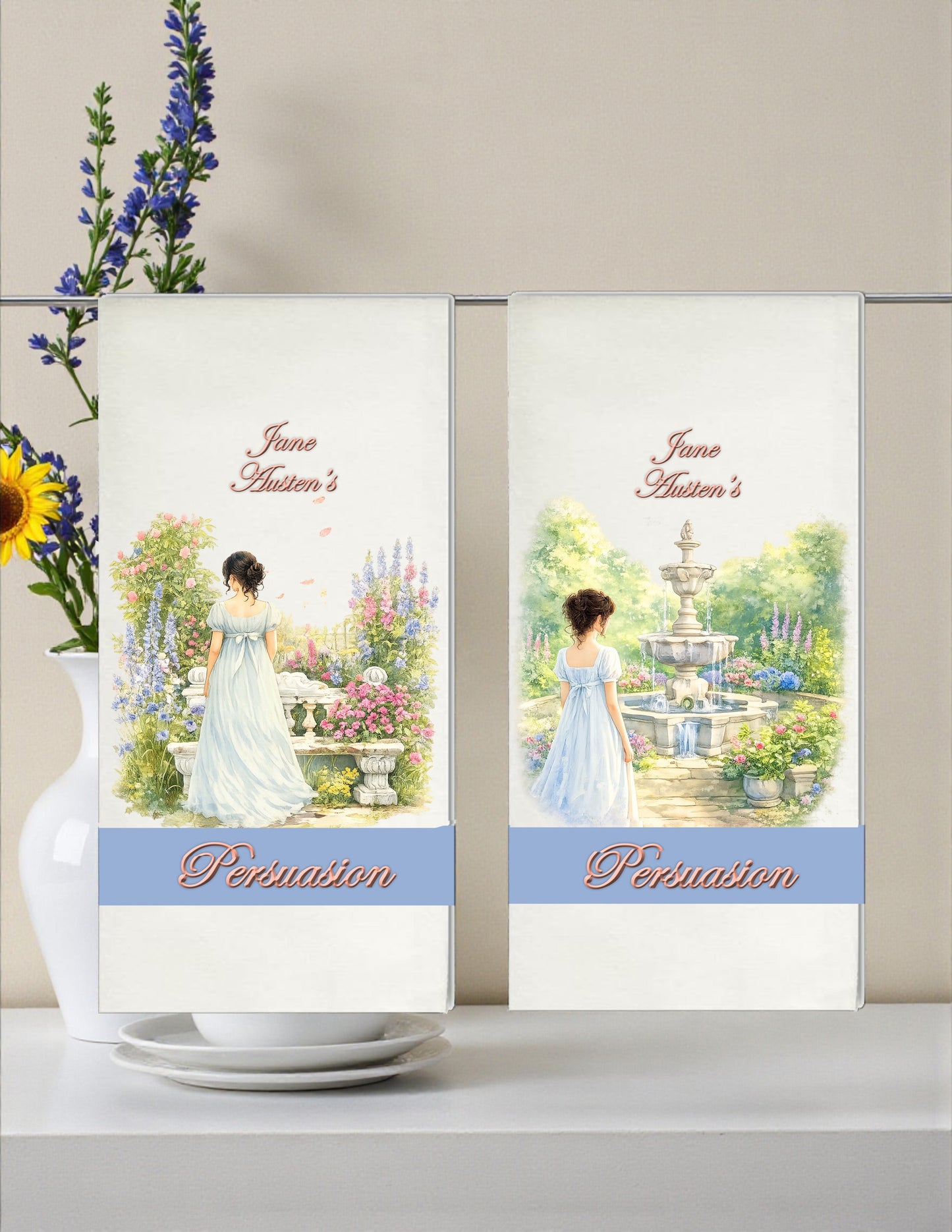 Jane Austen's Persuasion Tea Towels - Set of 2!