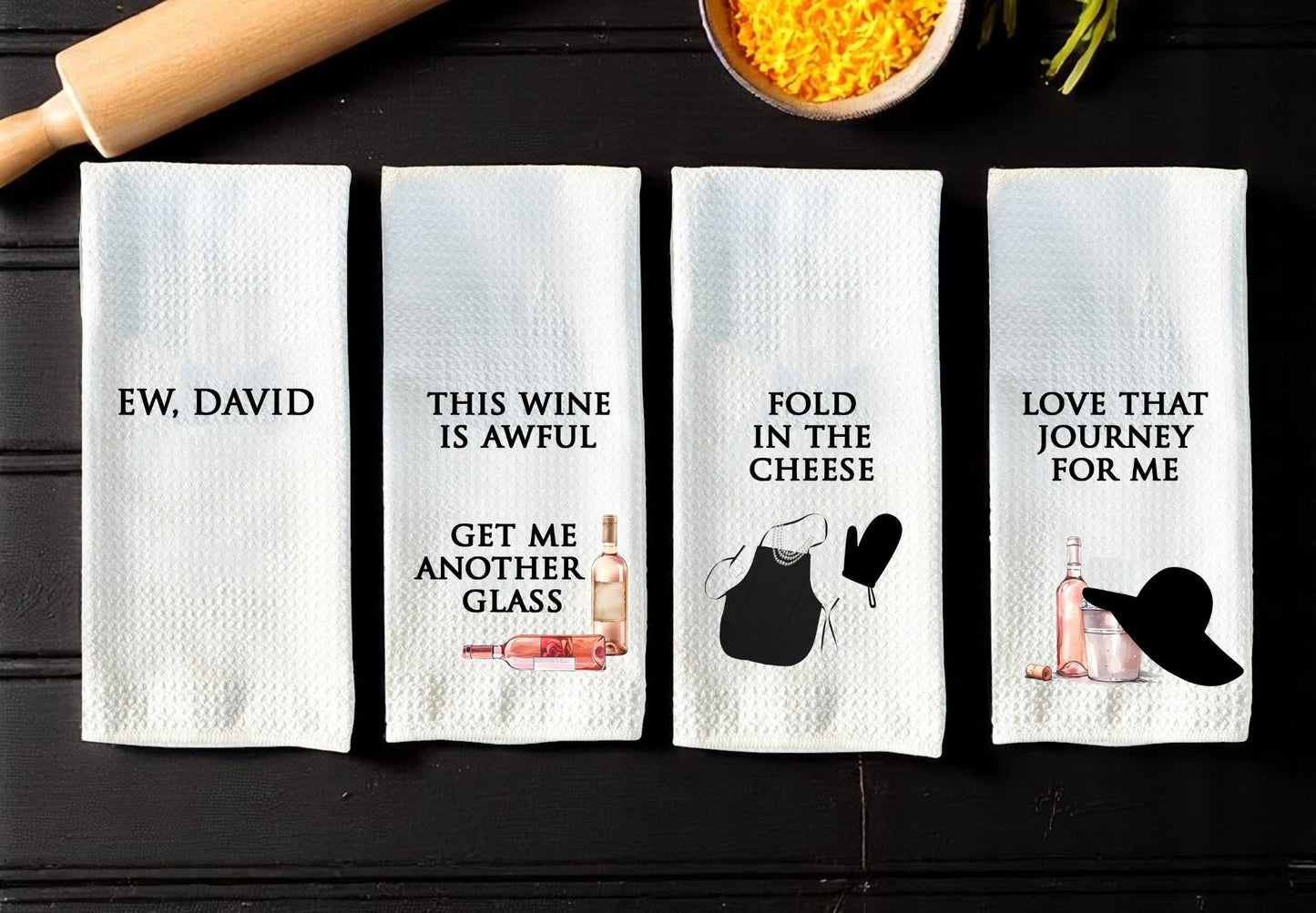 Schitt's Creek-Inspired Tea Towels - Set of 2, 3, or 4!