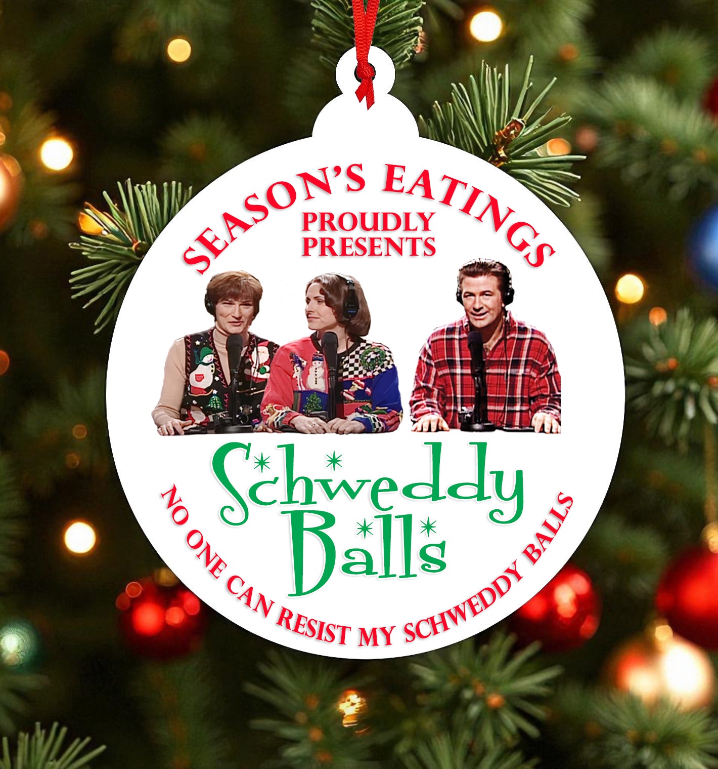 SNL's Schweddy Balls Ceramic Ornament