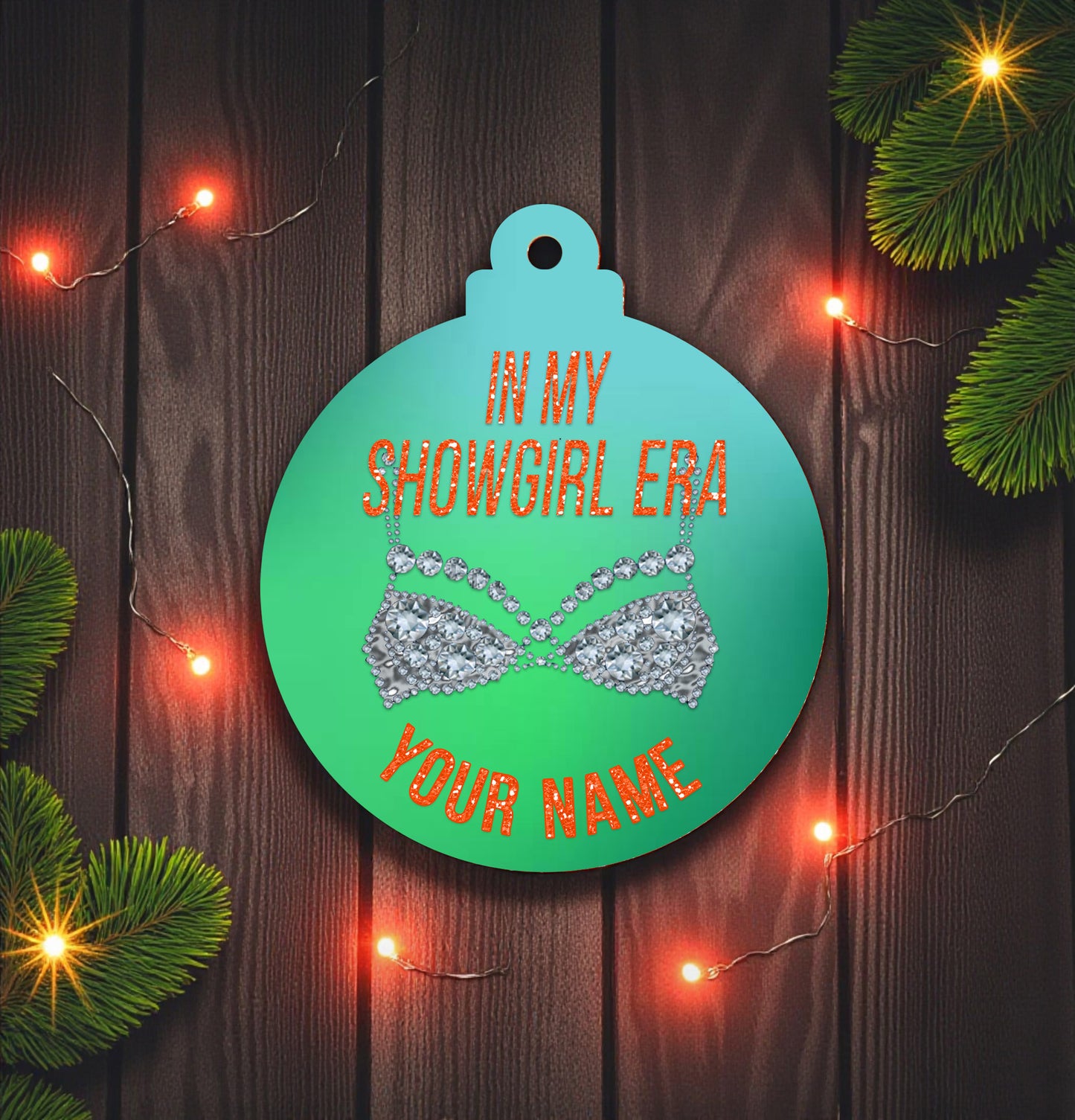 Personalized "In My Showgirl Era" Ceramic Ornament