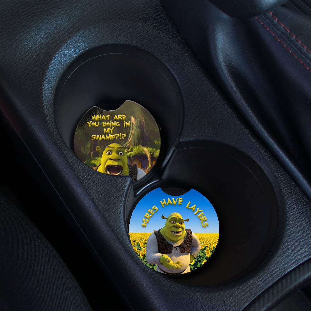 Shrek Car Coasters - Set of 2!