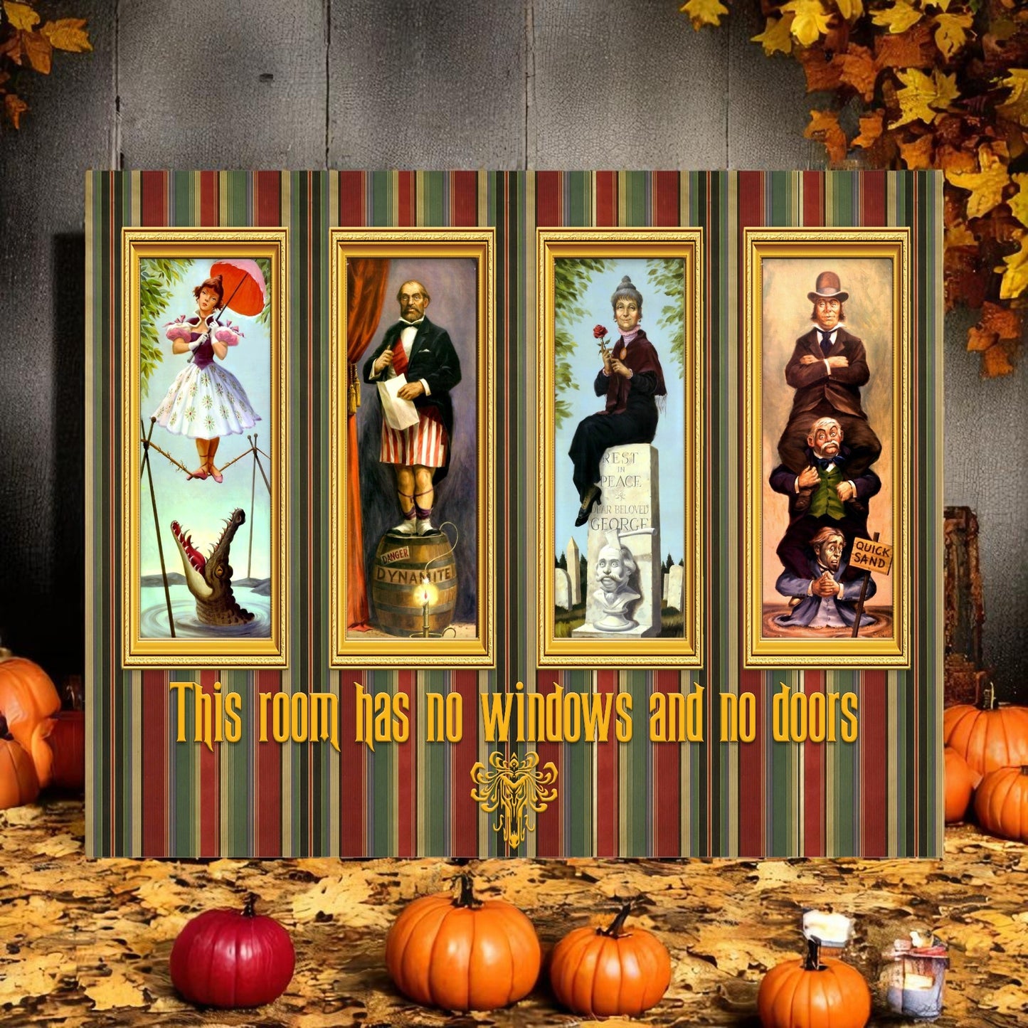 8"x10" Haunted Mansion Stretching Portraits Inspired Metal Sign