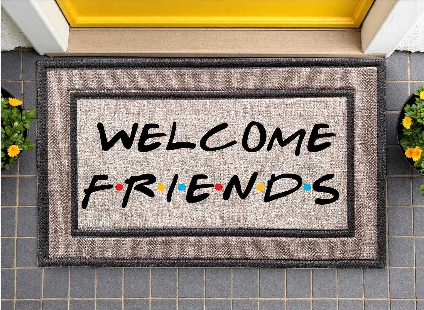 Welcome Friends Door Mat