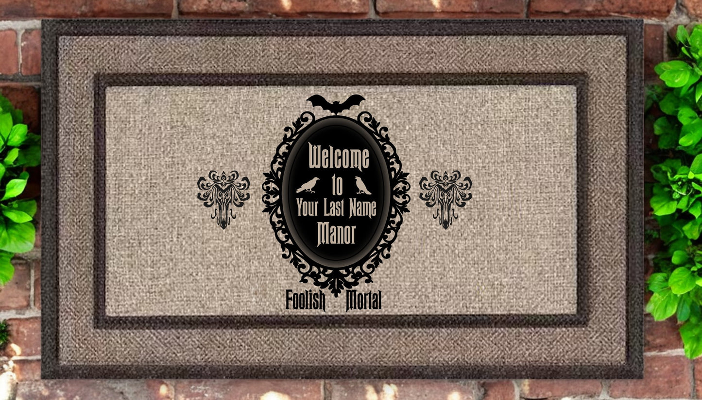 Haunted Mansion-Inspired Customized Welcome Mat