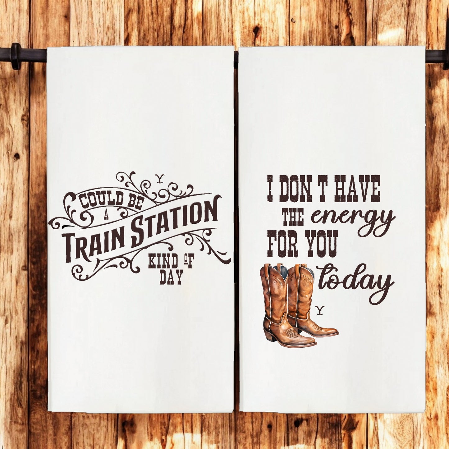 Yellowstone-Inspired Tea Towels - Set of 2!