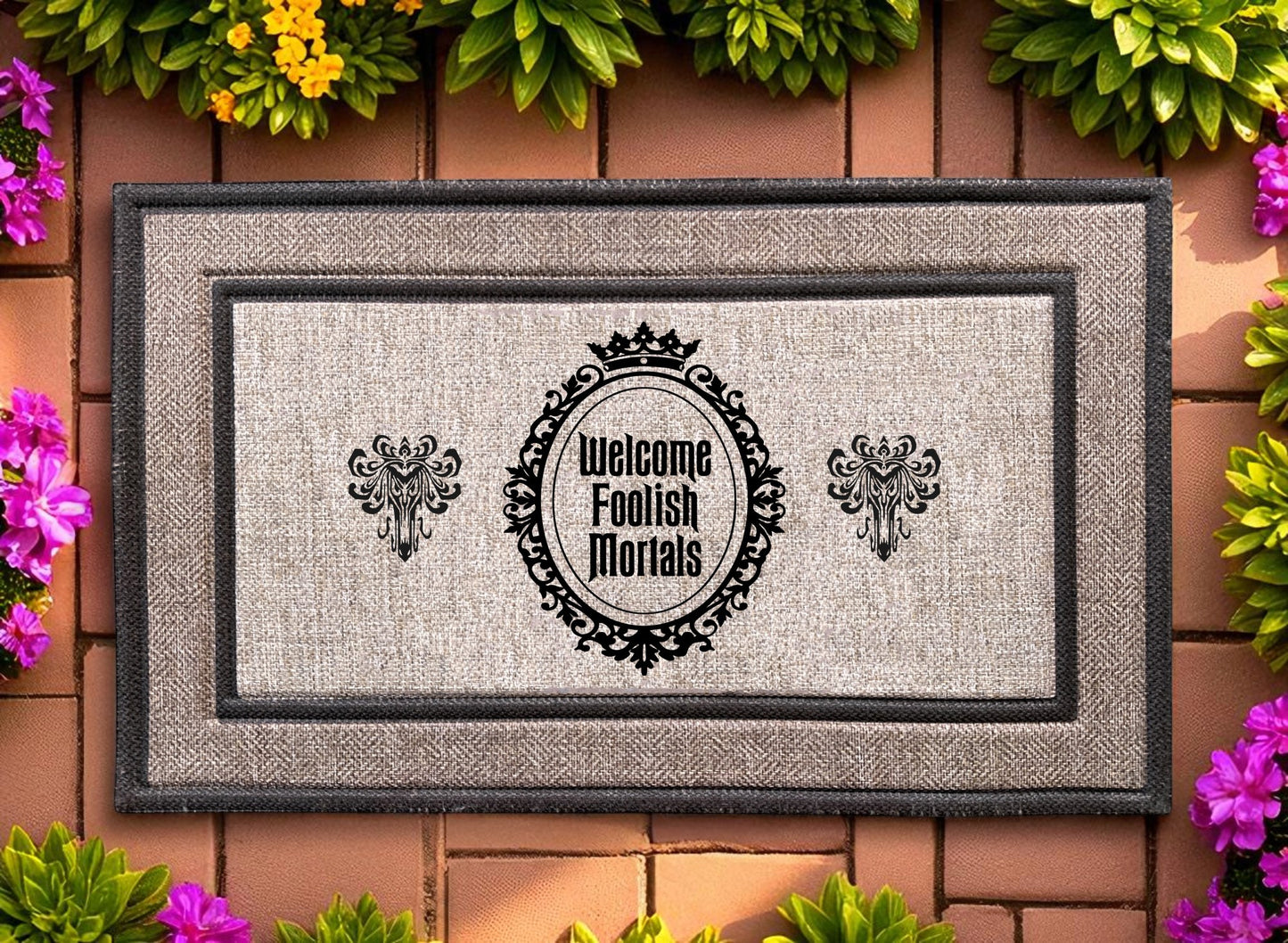 Welcome Foolish Mortals Haunted Mansion-Inspired Welcome Mat