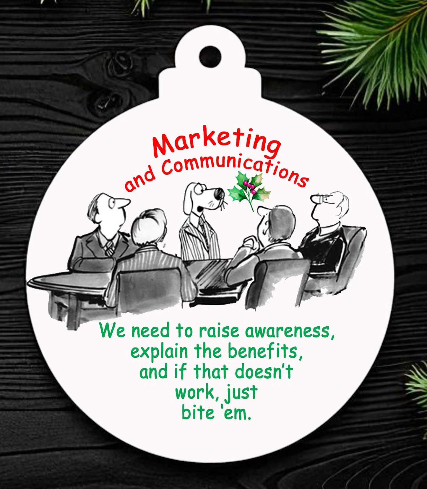 Ceramic Christmas Ornament for your Marketing Professional!
