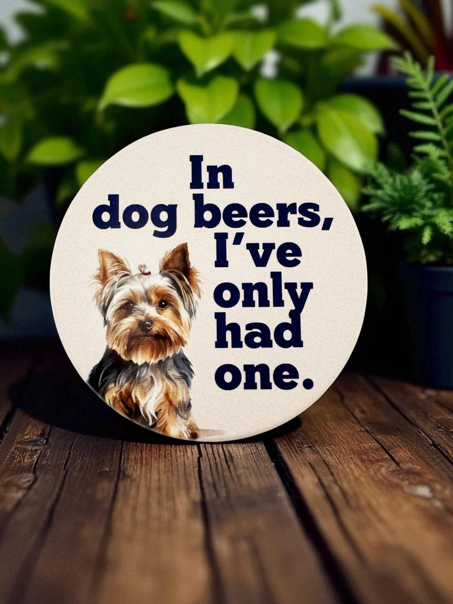 Yorkie puppy dog coasters - set of 4