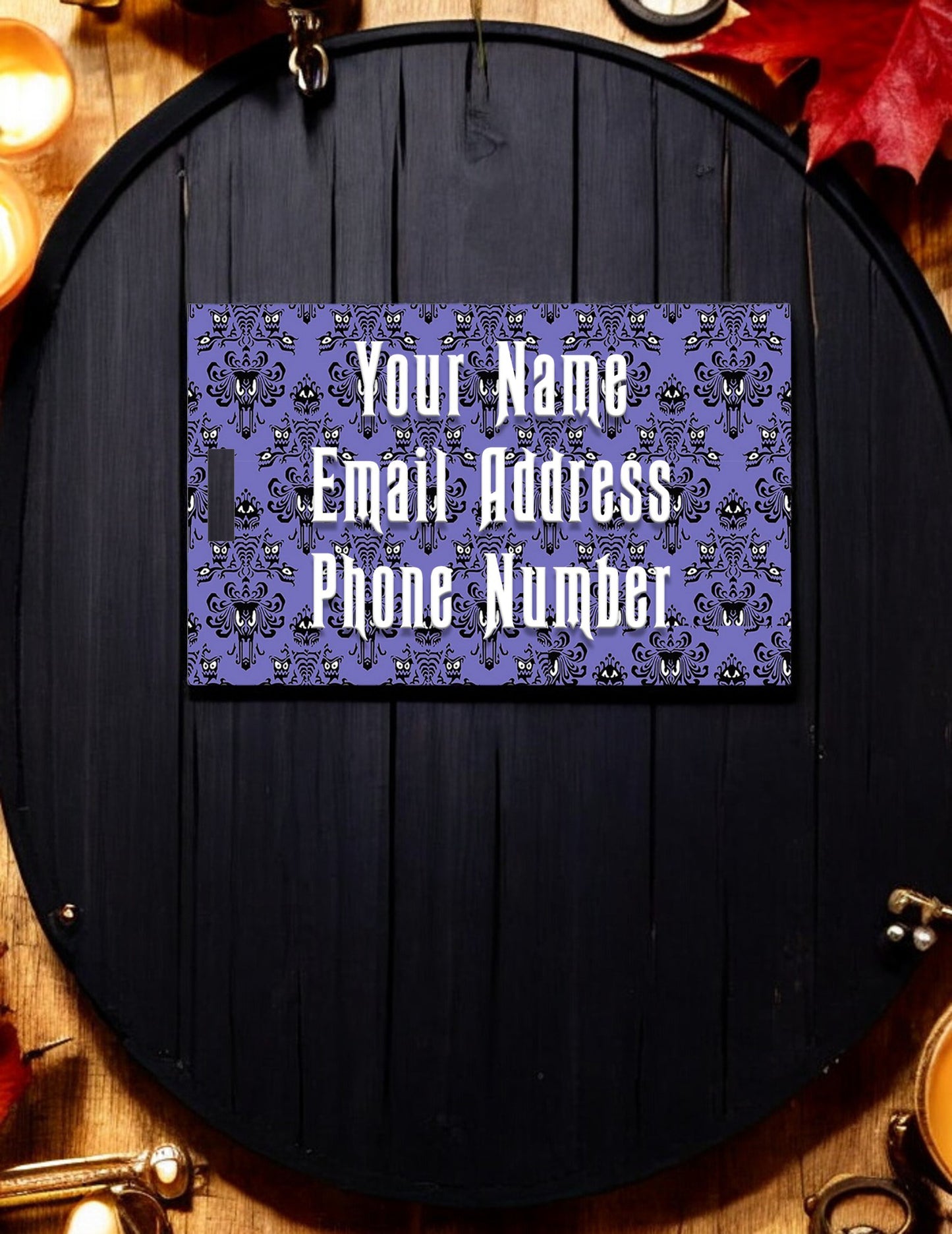 Personalized Haunted Mansion-Inspired Luggage Tag - Double Sided!