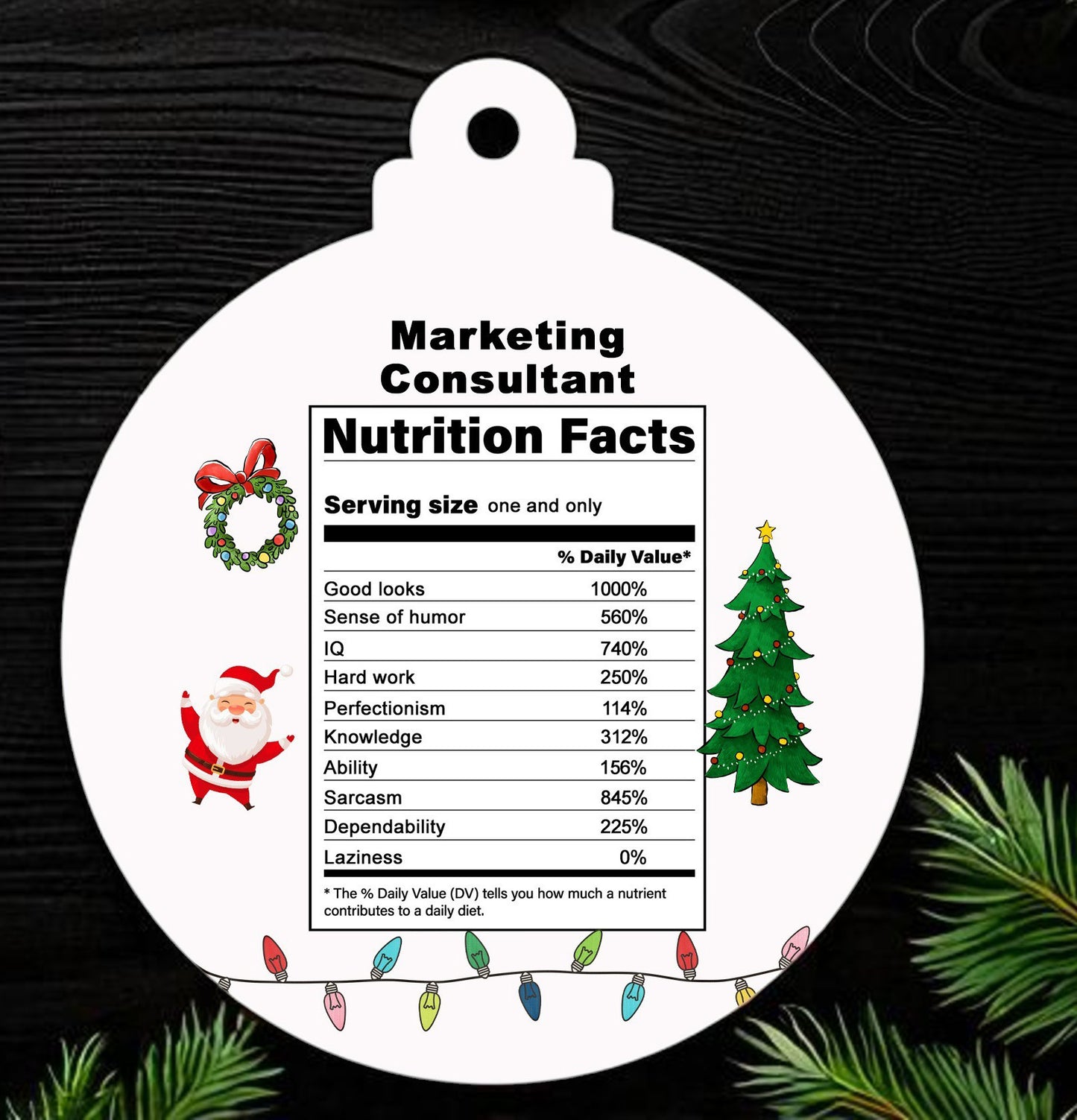 Ceramic Christmas Ornament for your Marketing Professional!
