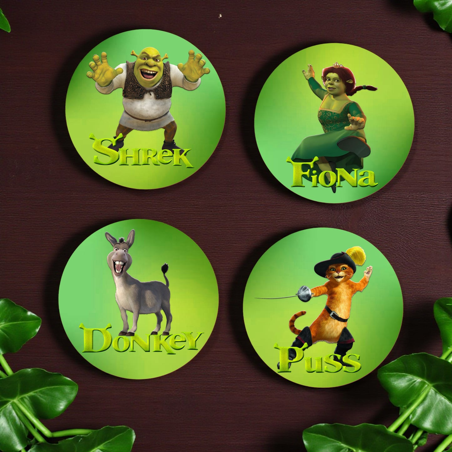 Shrek-Inspired Ceramic Coasters