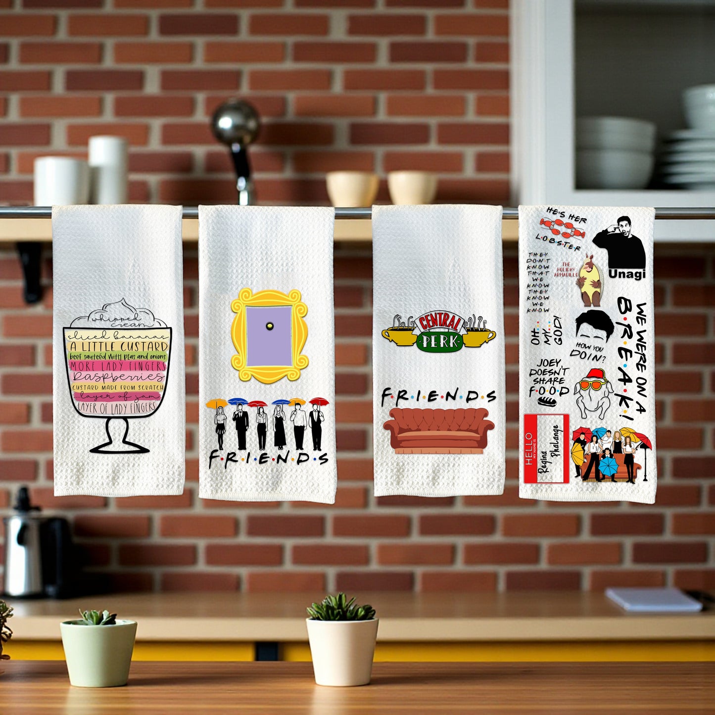 Friends Tea Towels - Set of 2, 3, or 4!