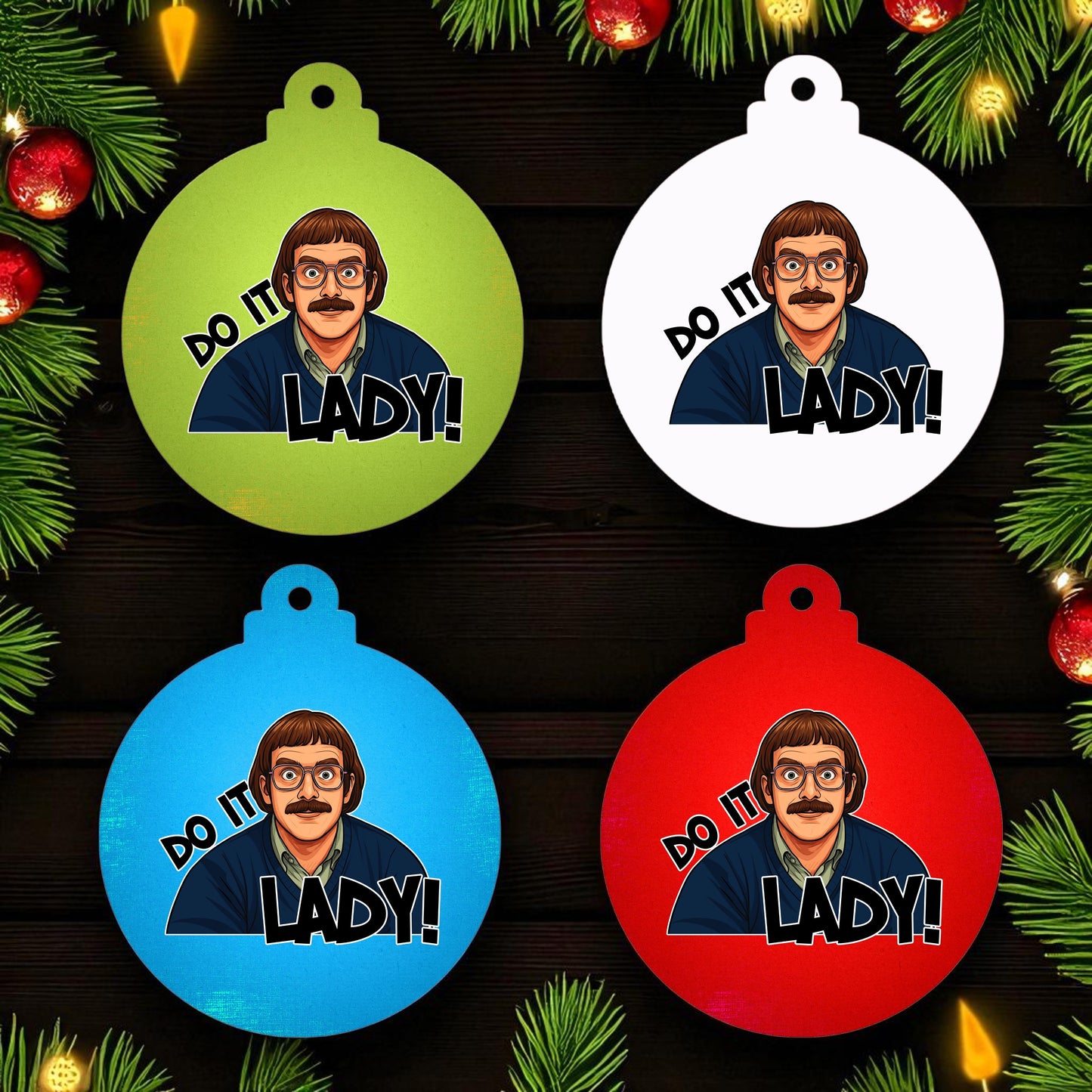 Chit "Do It Lady" Ceramic Ornament