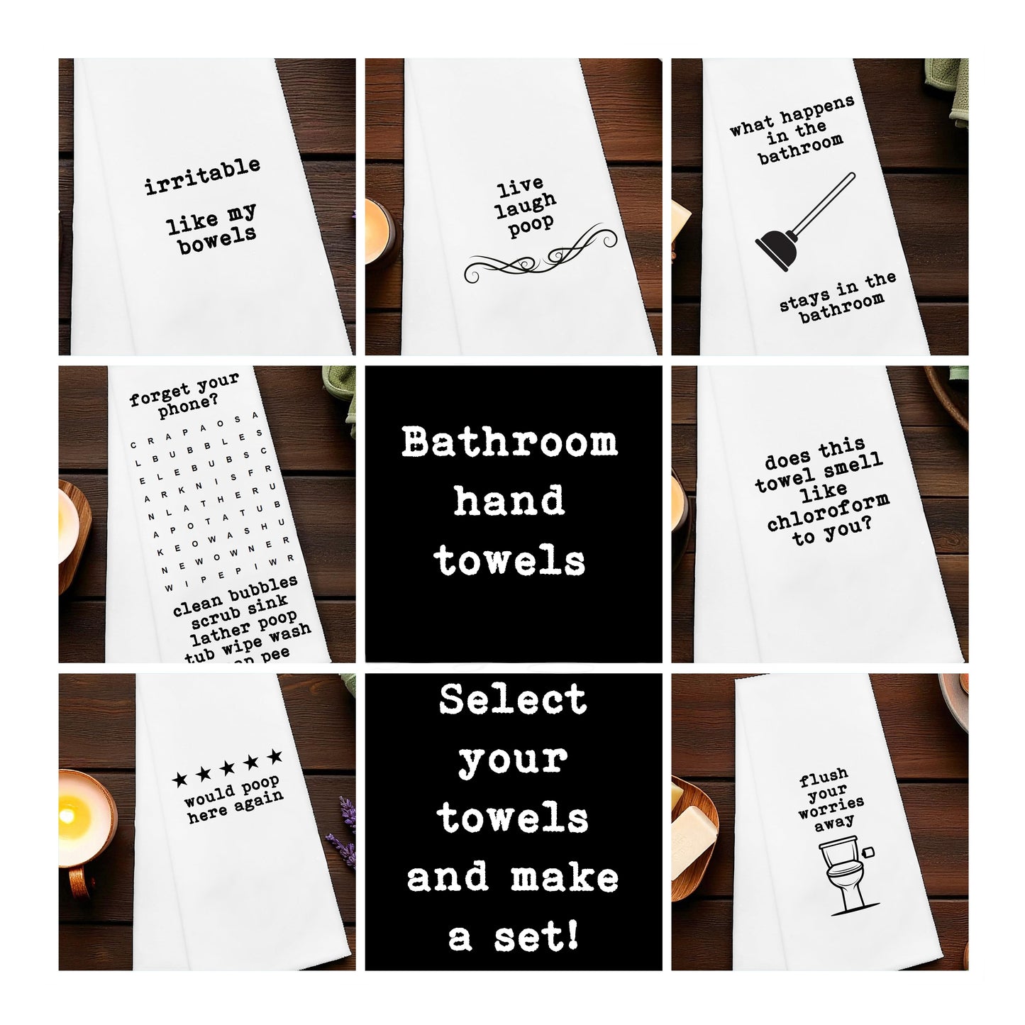 Bathroom Hand Towels - Choose and Make a Set!