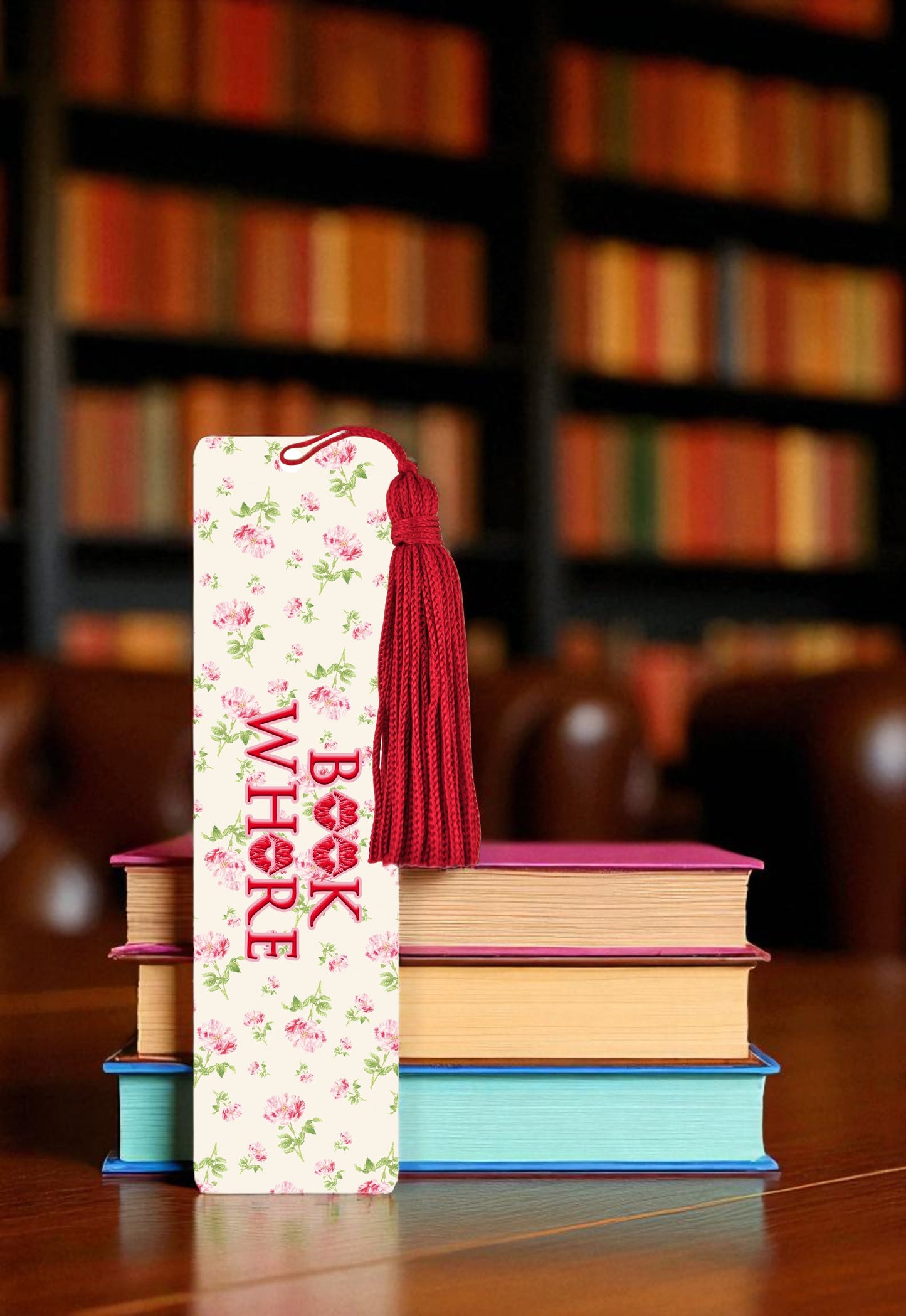 Book Whore Metal Bookmark