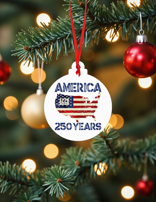 250 Years of America Ceramic Ornament