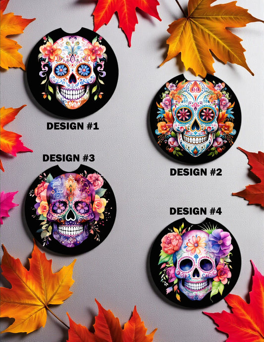 Day of the Dead Car Coasters - Choose from Ceramic or Neoprene