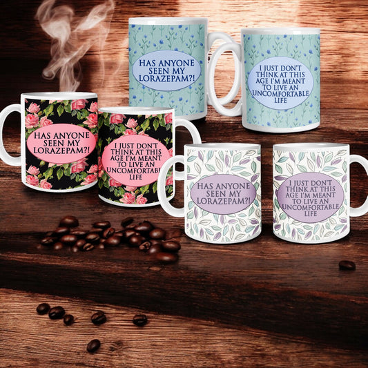 White Lotus-Inspired Double-Sided Floral Mug