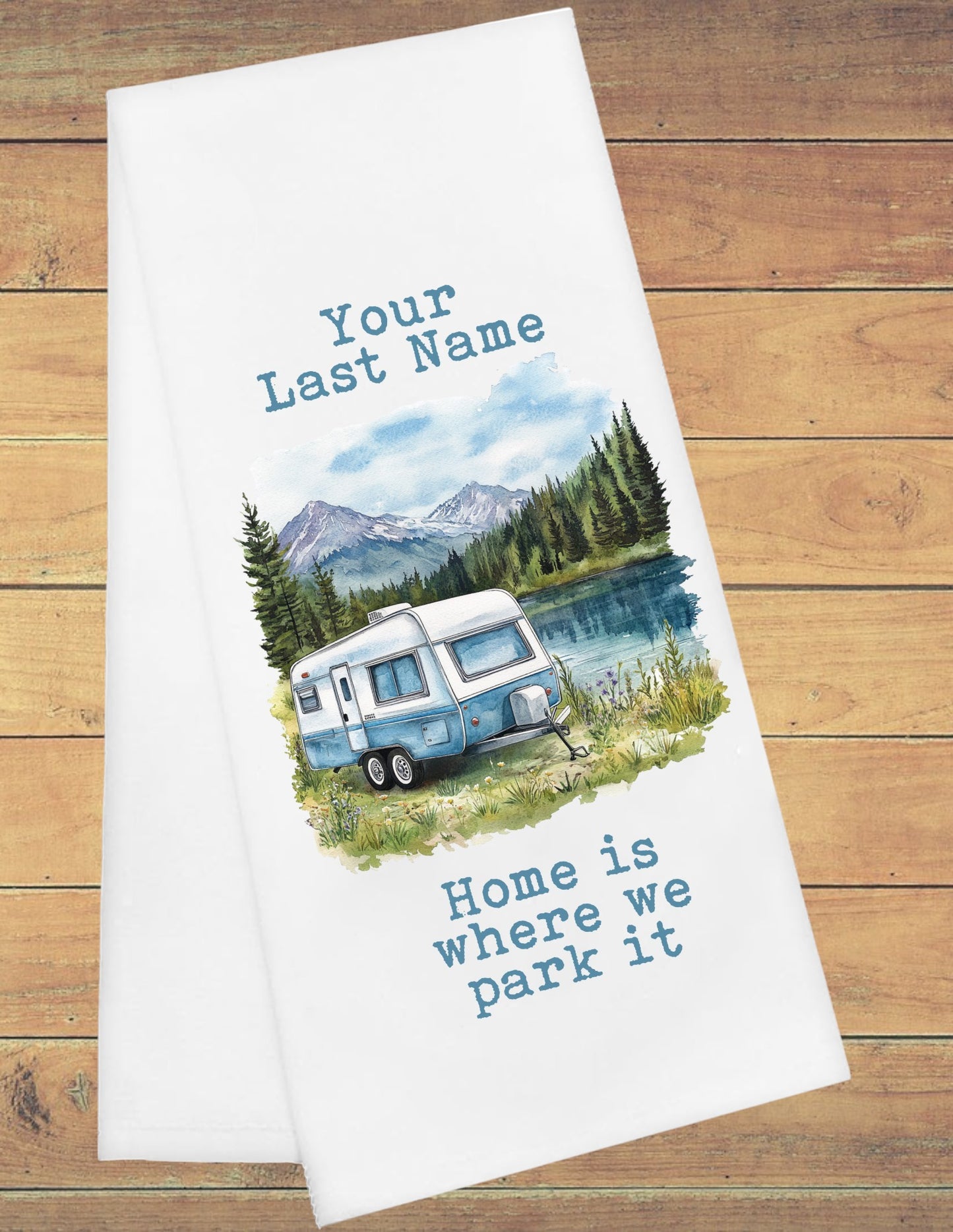 Personalized Camping Tea Towels - Set of 2, 3, or 4!