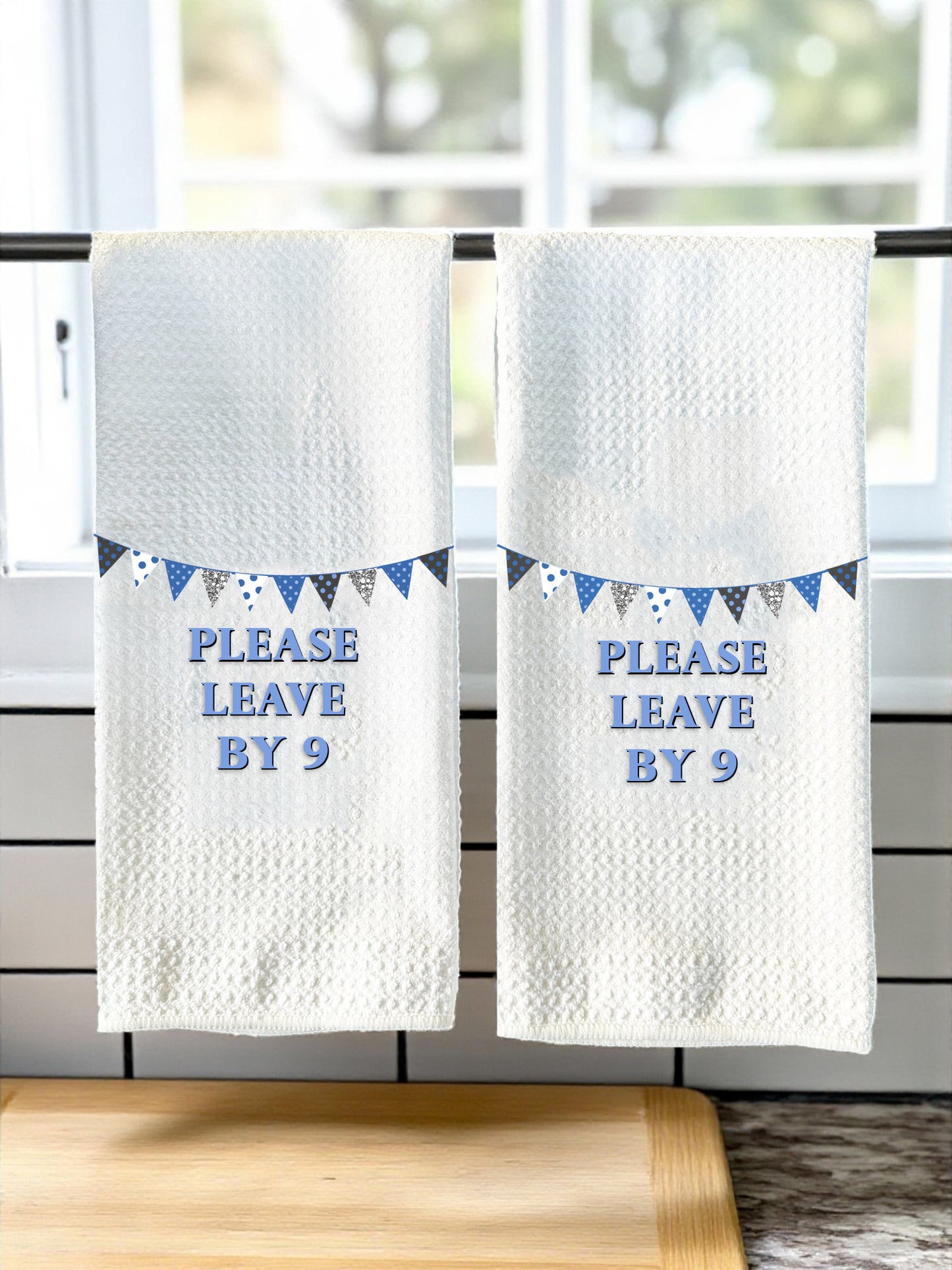 Please Leave by 9 Tea Towels - Set of 2!