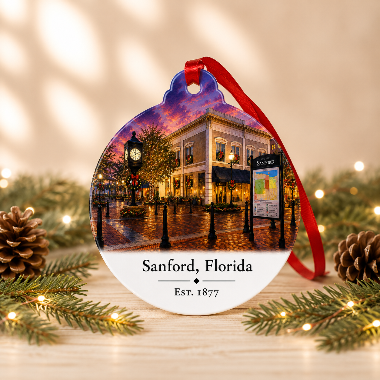 Sanford, FL Historic Ceramic Ornament