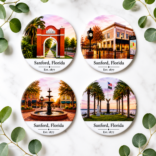 Sanford, FL Ceramic Coasters - Set of 4!
