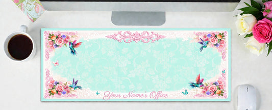 Personalized Oversized Floral Desk Pad
