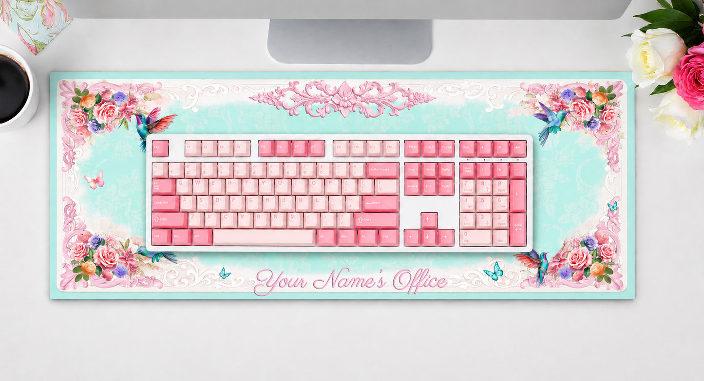 Personalized Oversized Floral Desk Pad