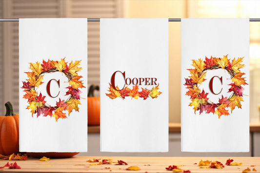 Customized Thanksgiving Tea Towels - Set of 3!