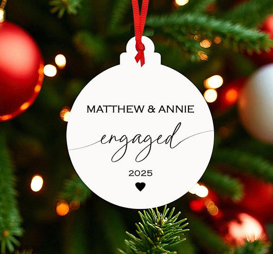 Customized Engagement Ceramic Ornament