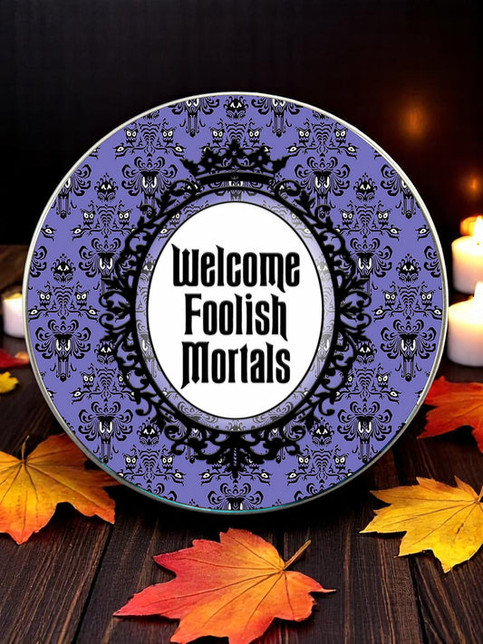 Haunted Mansion Welcome Foolish Mortals Metal Box