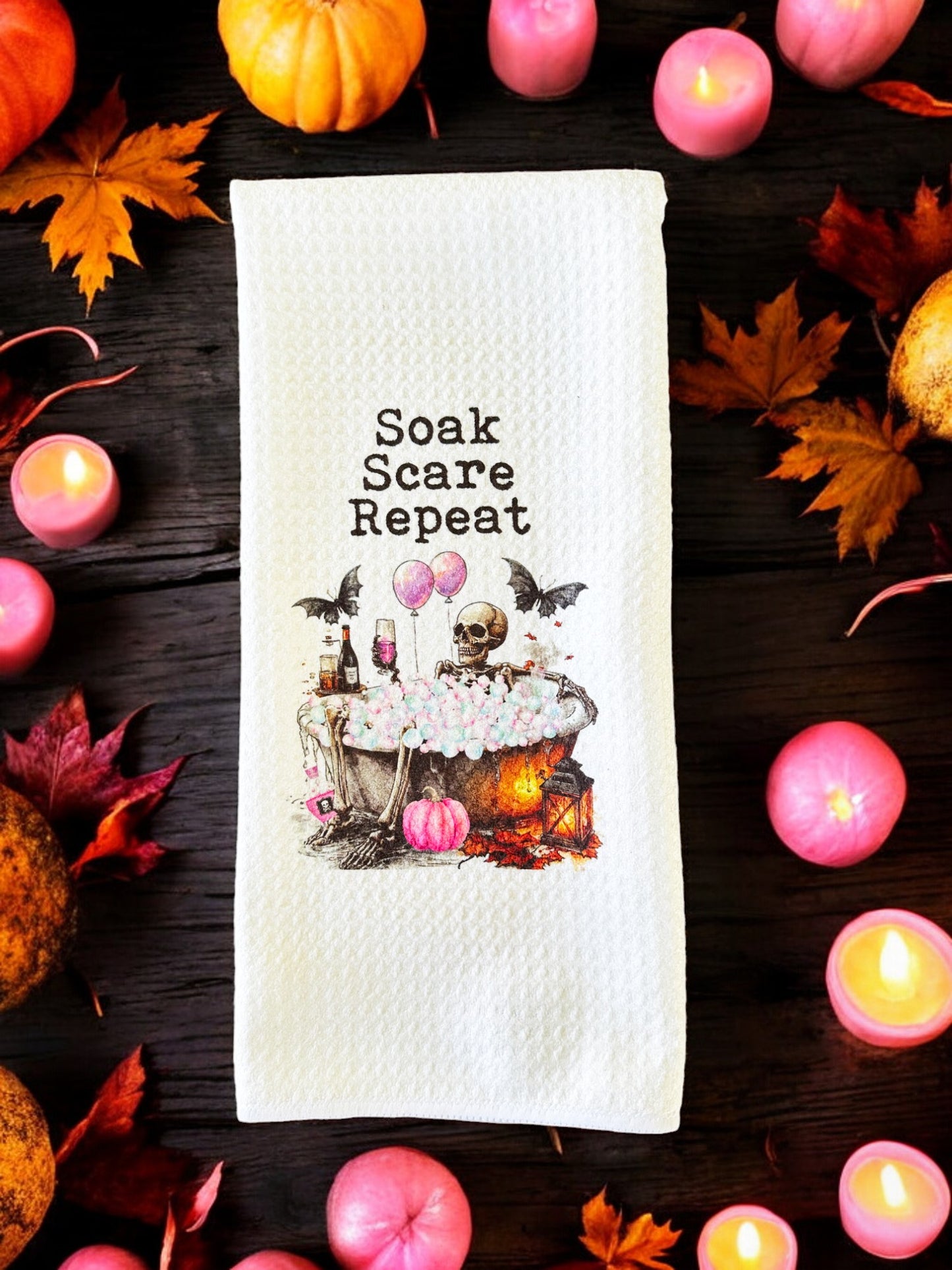 Bathing Skeleton Hand Towels - Set of 2!