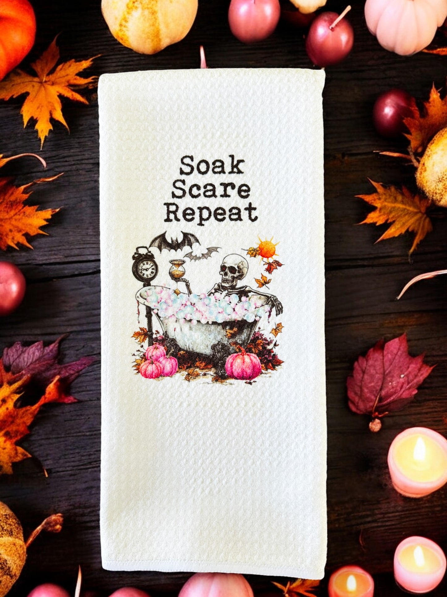 Bathing Skeleton Hand Towels - Set of 2!