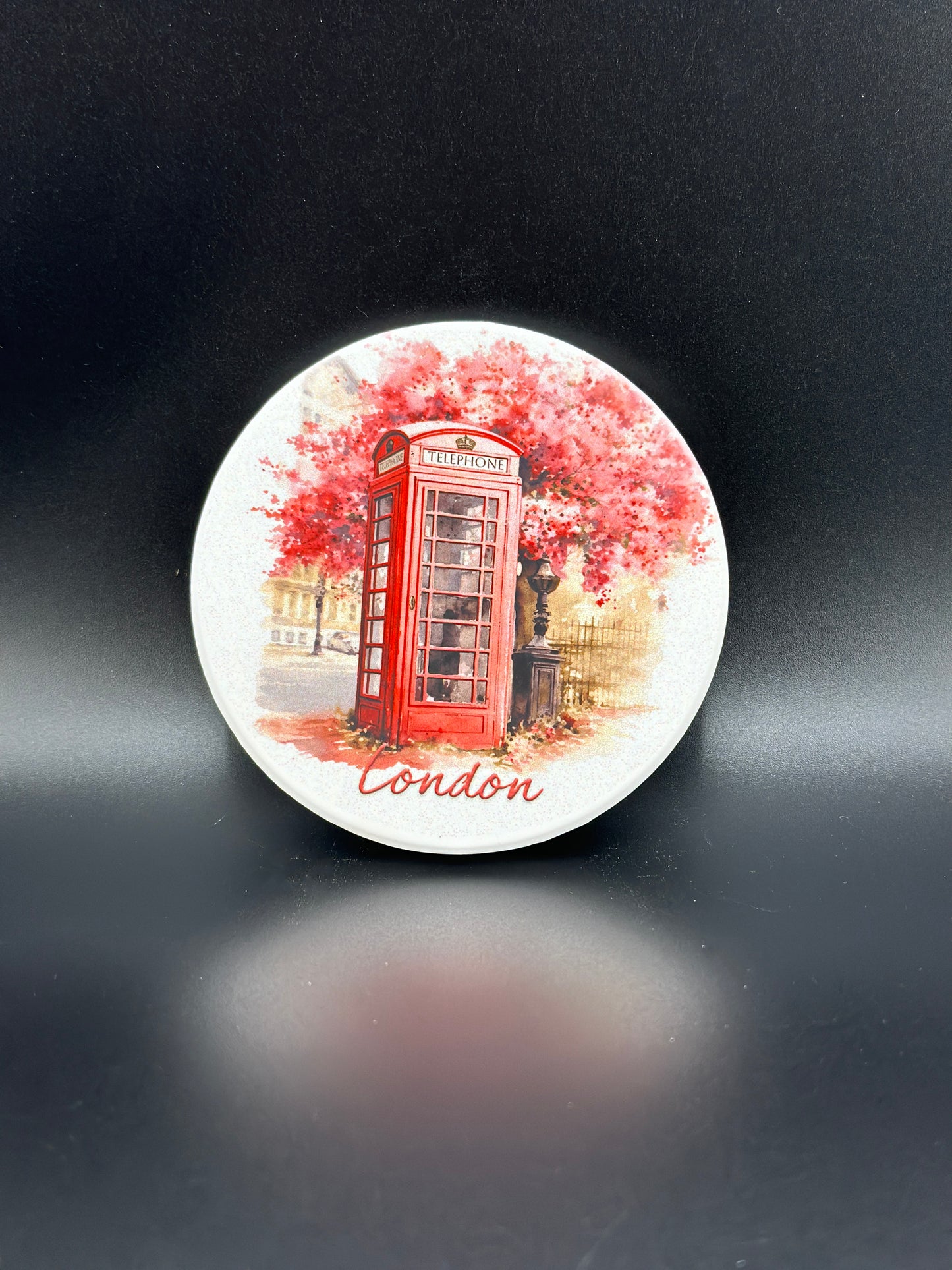 London Pink Ceramic Coasters - Set of 2!