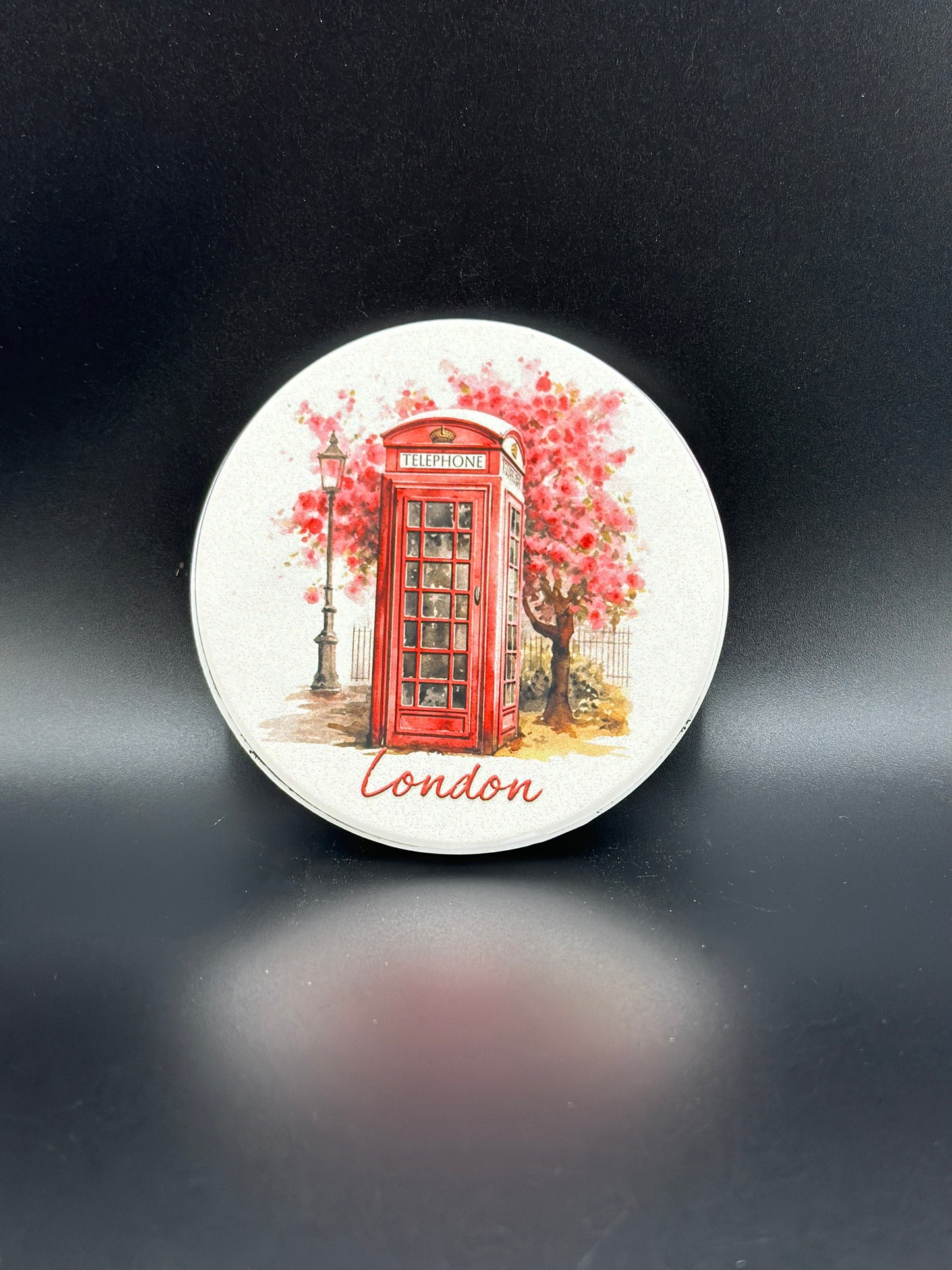 London Pink Ceramic Coasters - Set of 2!