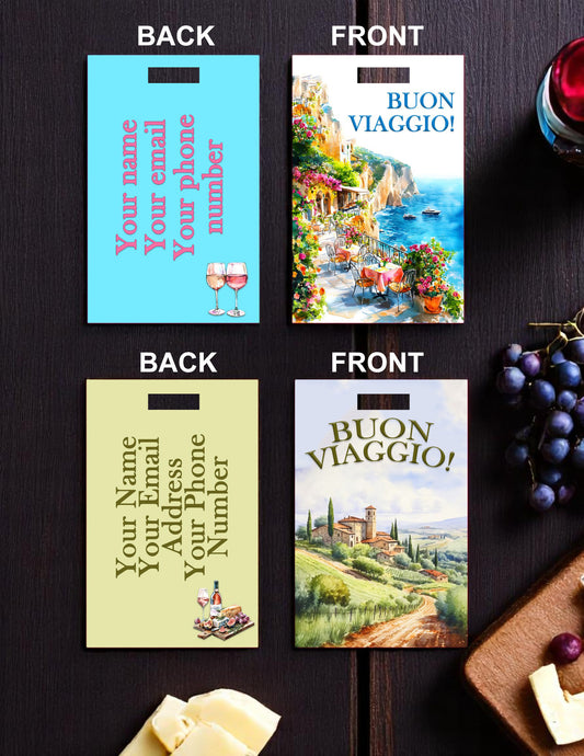 Double-Sided Italy Luggage Tag - Customized