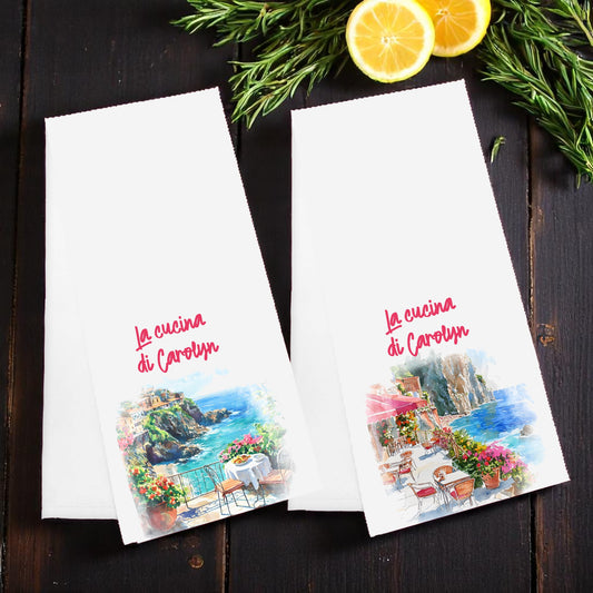Personalized Italian Tea Towels - Set of 2!