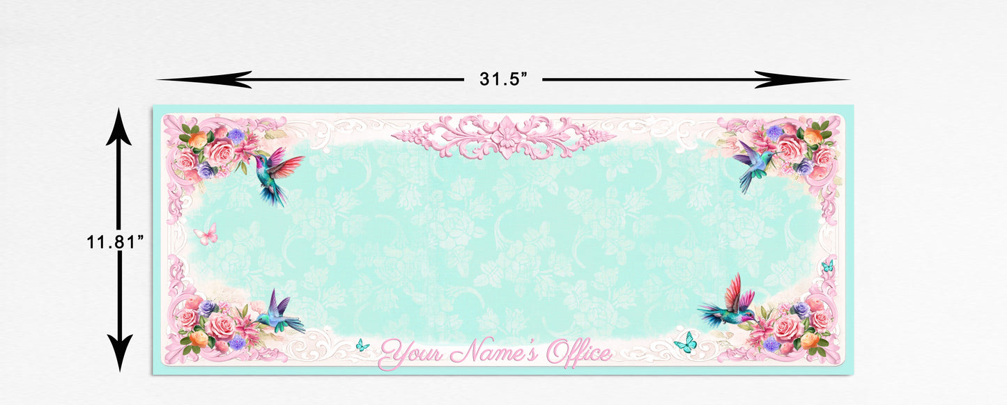 Personalized Oversized Floral Desk Pad