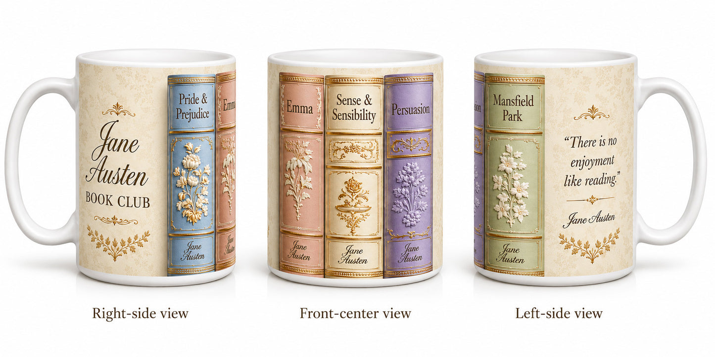 15 oz. Jane Austen Book Club Mug